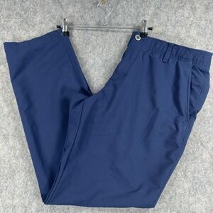 Under Armour Match Play Pants Mens 37x31 (Tag 40x32) Blue Stretch Golf Chino